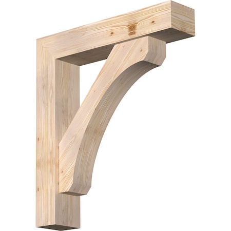 Ekena Millwork Legacy Block Smooth Bracket w/ Offset Brace, Douglas Fir, 7 1/2"W x 36"D x 40"H BKT0806X36X40LEC05SDF